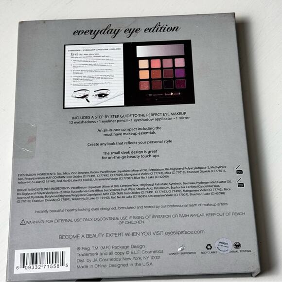 ELF Cosmetics Makeup Beauty  Everyday Eye Shadow & Liner Palette New in Package - Picture 6 of 6